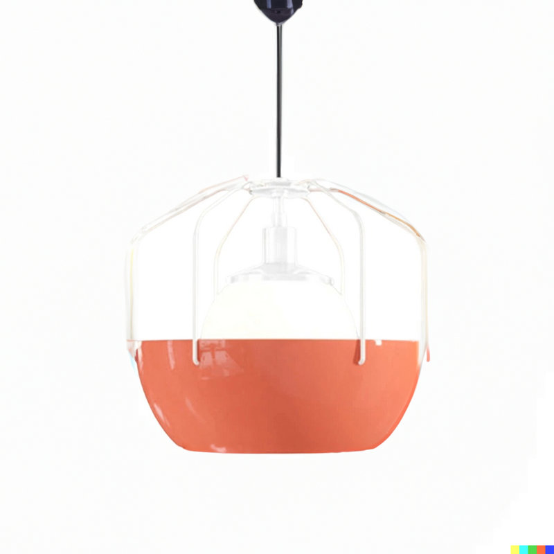 Abdul-Majeed 1 - Light White Caged Pendant, Rose Gold
