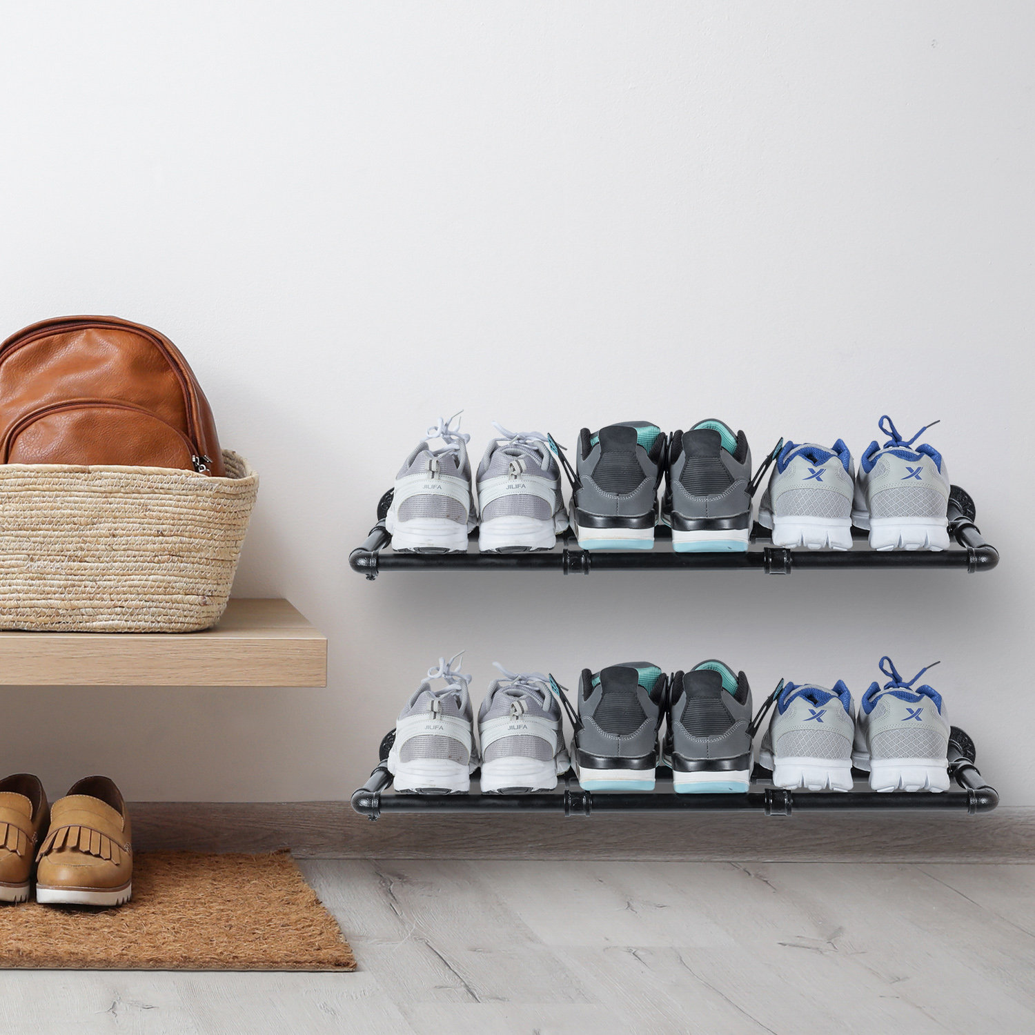 Stackable Shoe Rack Ribbon Rack Williston Forge 6 Pair Stackable Shoe Rack & Reviews - Wayfair Canada