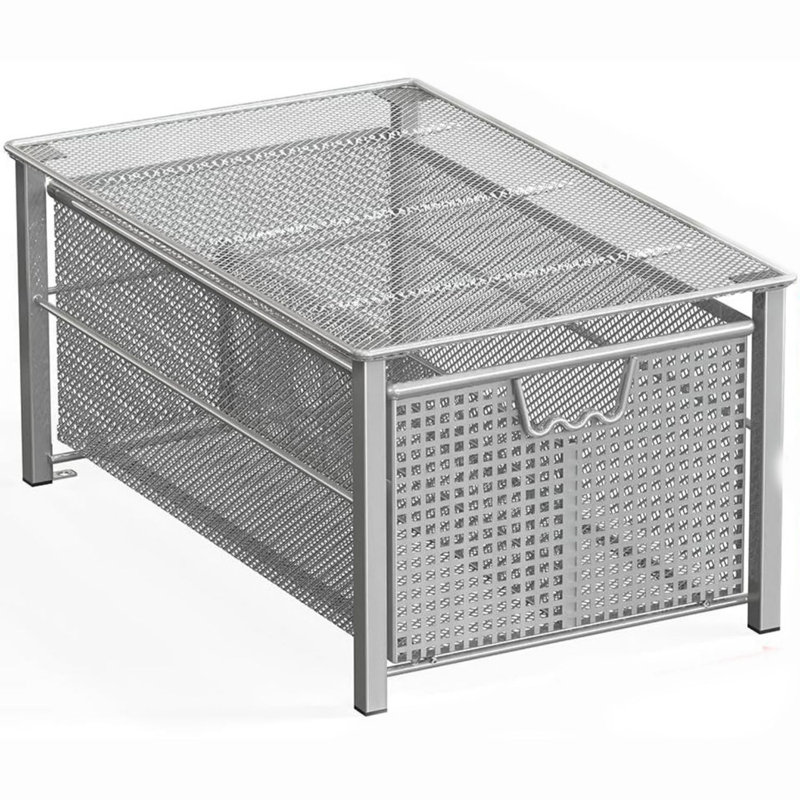 Color Steel Pull Out Drawer, Silver