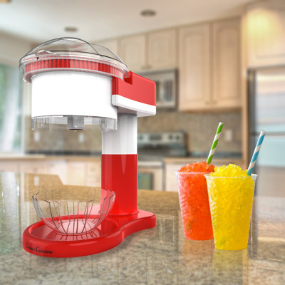 Classic Cuisine Countertop Snow Cone Machine For Home Use - Ice Shaver/Chipper with Cup