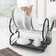 SQ Professional Two Tier Dish Rack with Drip Tray Rinse Basket
