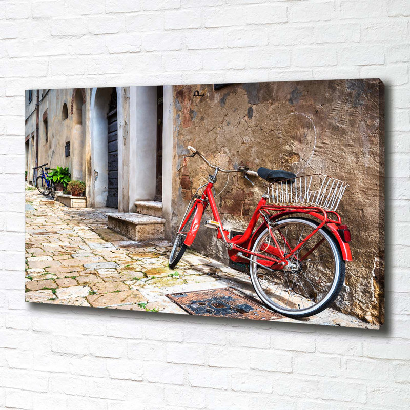 Red Bicycle - Wrapped Canvas Print