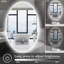 28 po. 40 po. Miroir de salle de bain ovale rétroéclairé sans cadre avec rétroéclairage à DEL à 3 couleurs à intensité variable pour mur de salle de bain
