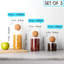 Ensemble de pots de rangement en verre avec couvercle en bois 500 ML, 800 ML, 1200 ML