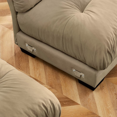 Milano Sofa LSF W/3 pillows - Beige