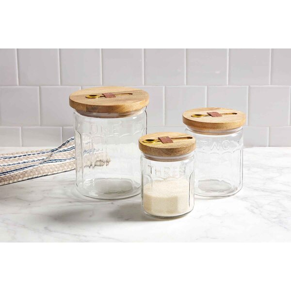 Mud Pie - Glass Canister Set – Kitchen Store & More