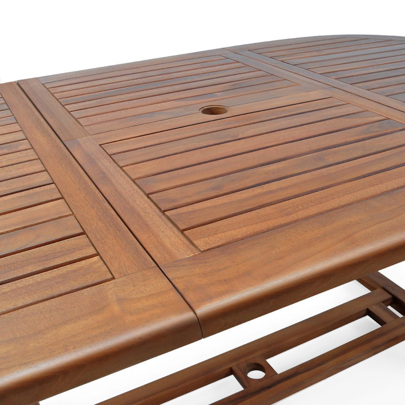 McMahon 6 - Person Wood Patio Dining Set with Oval Table