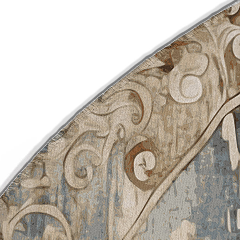 Mystic Ramparts Indoor And Outdoor Area Rug, Round 5'