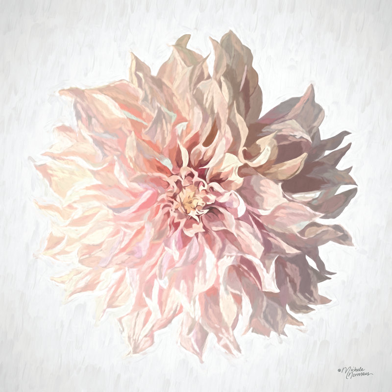 Sweet Dahlia par Michele Norman - Peinture, Toile tendue, Non, H 12 po x l 12 po