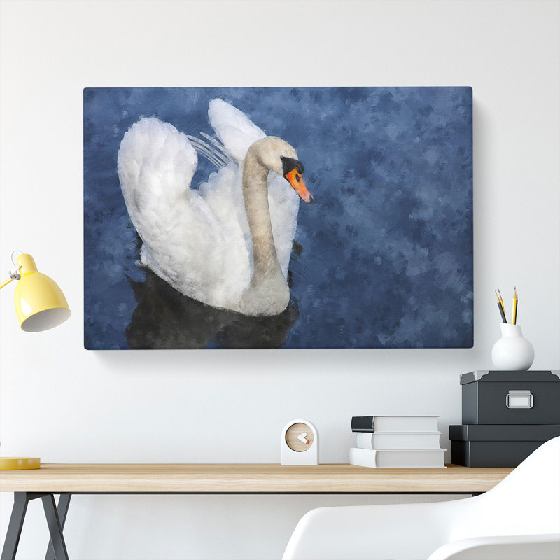 White Swan Vol.2 - Wrapped Canvas, 40cm H x 60cm W x 3cm D