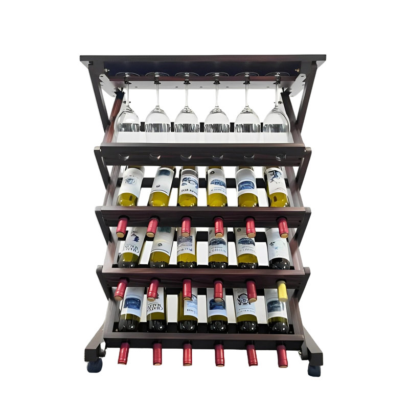 26 Bottles Freestanding Wine Storage Rack For Kitchen, Pantry