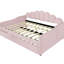 Lit de jour double avec couchette en rose - Revêtement exquis, construction robuste et stable-1661841115