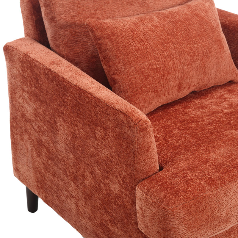 Denzal Upholstered Armchair, Gold Chenille