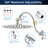 12" Rainfall Shower Head With 16" Upgrade Adjustable Extension Arm-86651906