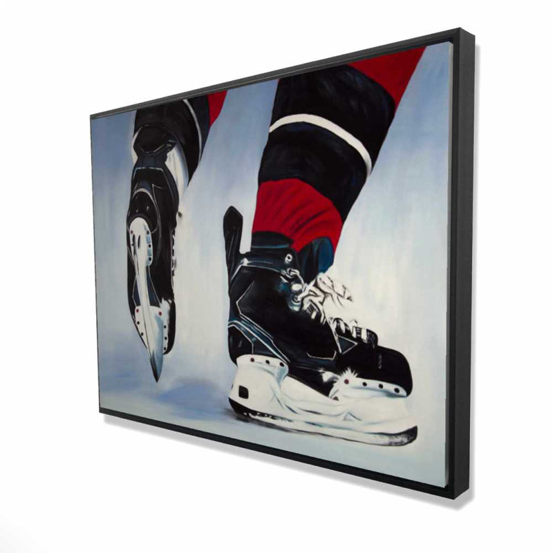 Art de joueur de hockey - toile encadrée pour enfants, décor de grotte