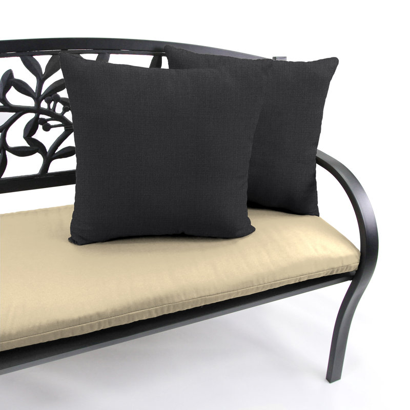 16" x 16" Outdoor Throw Pillow (Set of 2), Black
