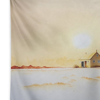 Countryhouse At Sunset II Polyester Tapestry