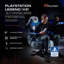 X Rocker Swiveling PC & Racing Game Chair with Built-in Speakers in White/Blue