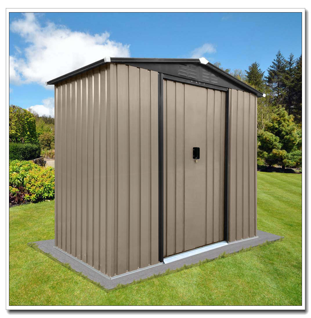 Outdoor Storage Sheds 6ftx4ft Apex Roof Grey