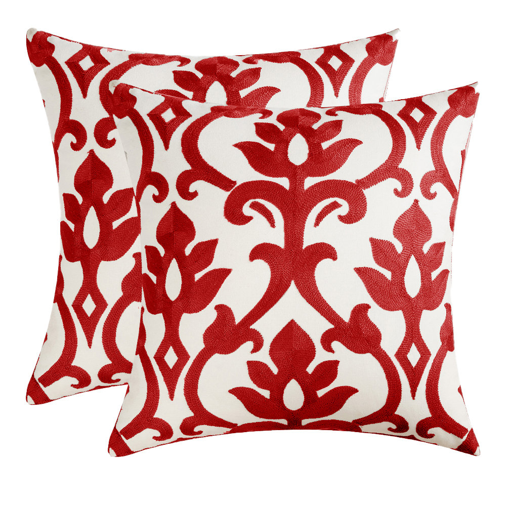  Embroidered Uniquely Patterned Pillow Covers (Set of 2) WARISI 