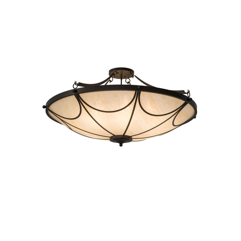 Carousel 8 - Light Flush Mount, Timeless Bronze, Sahara Taupe, 13" H x 48" W x 48" D