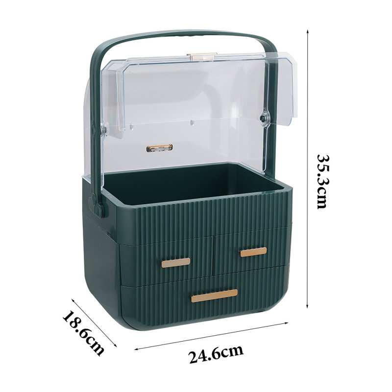 Showunmi Plastic Makeup Organiser, Cyan