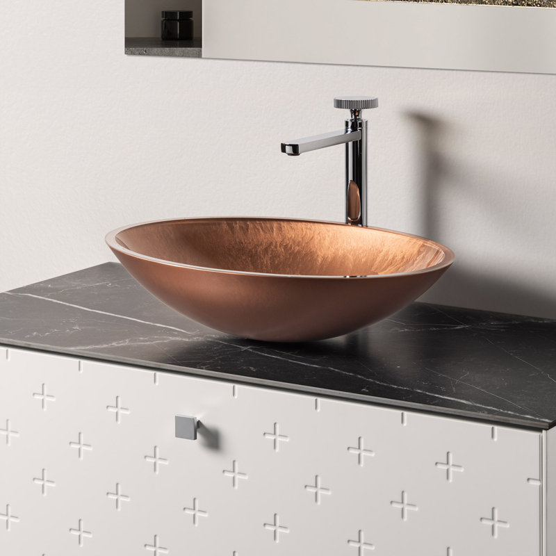 Lavabo vasque ovale Luxury, Or rose