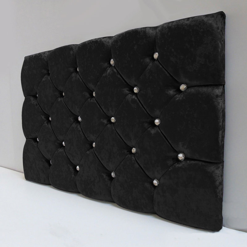 Choate Upholstered Headboard, Black, Super King (6')