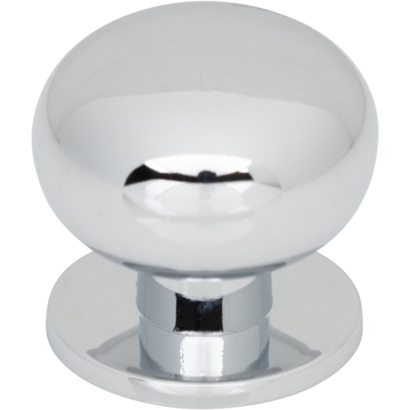 Lambert 1 1/4" Diameter Round Knob, Polished Chrome