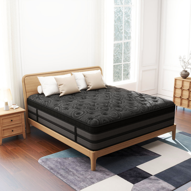 Sinegal Luxury 12" Medium-Firm Hybrid Mattress - Gel Memory Foam & Anti-Static Breathable Cover, Queen, 12"