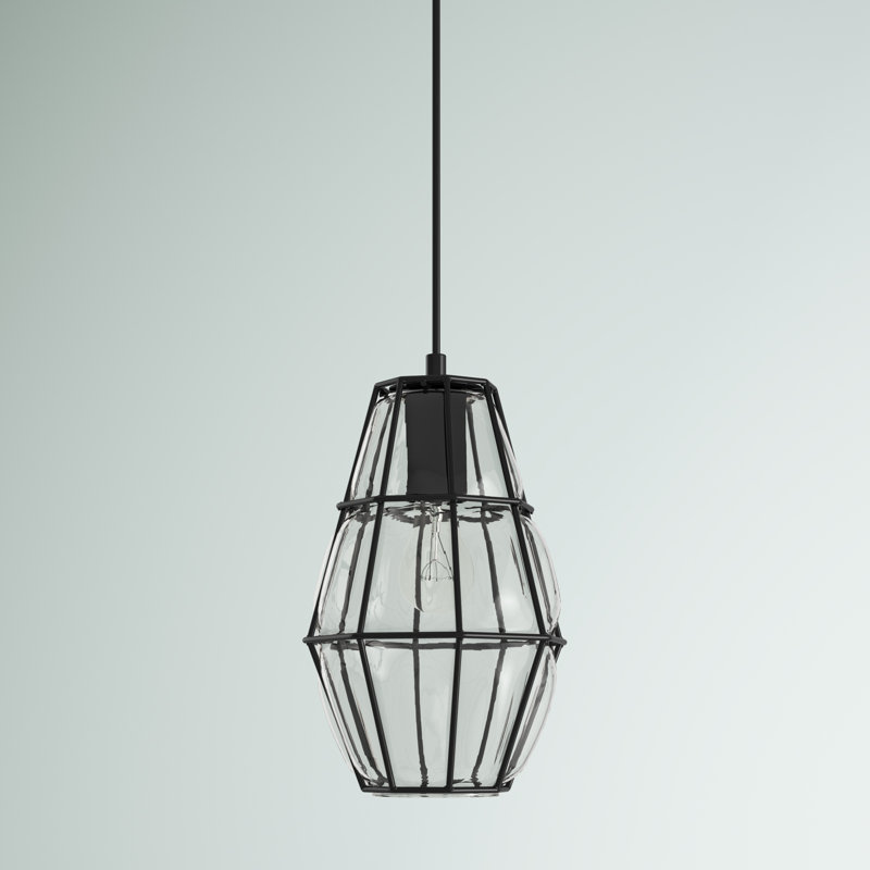 Luminaire suspendu en forme de lanterne à 1 lumière Whittman