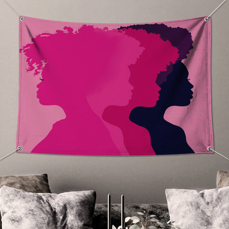 Tapisserie murale Silhouette Silhouette, H 50 po x l 60 po avec 4 œillets