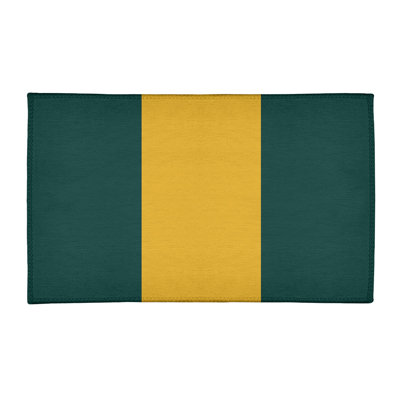 Tapis vert kelly/or à tissé plat Oakland