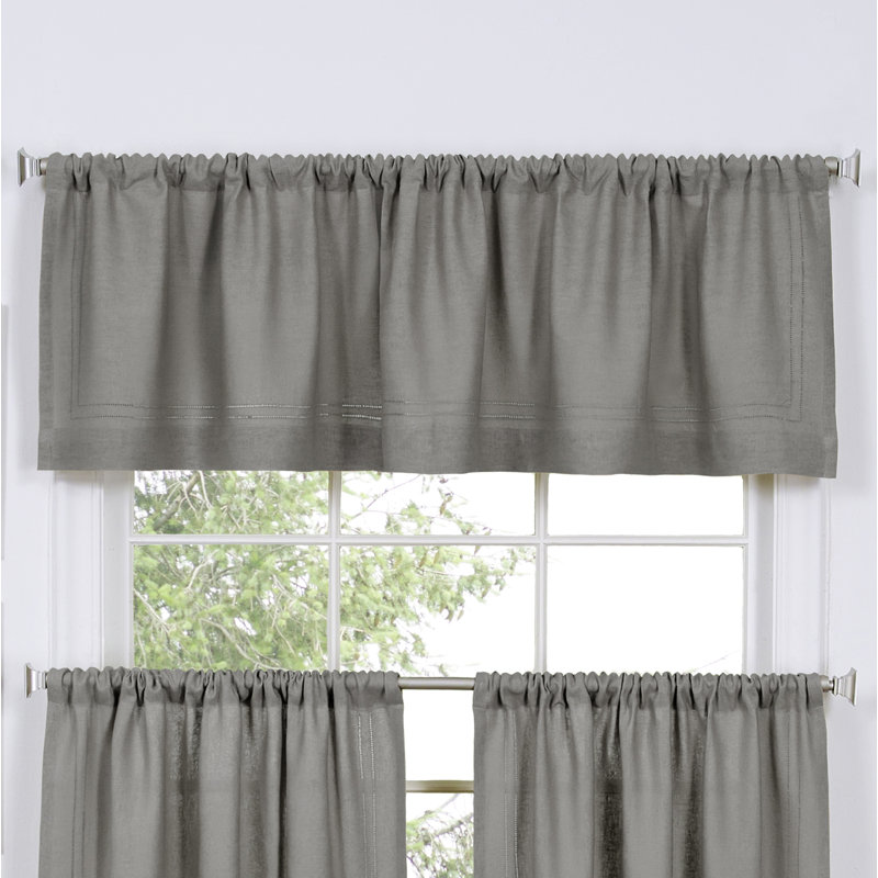 Reade Tailored Window Valance, Gray