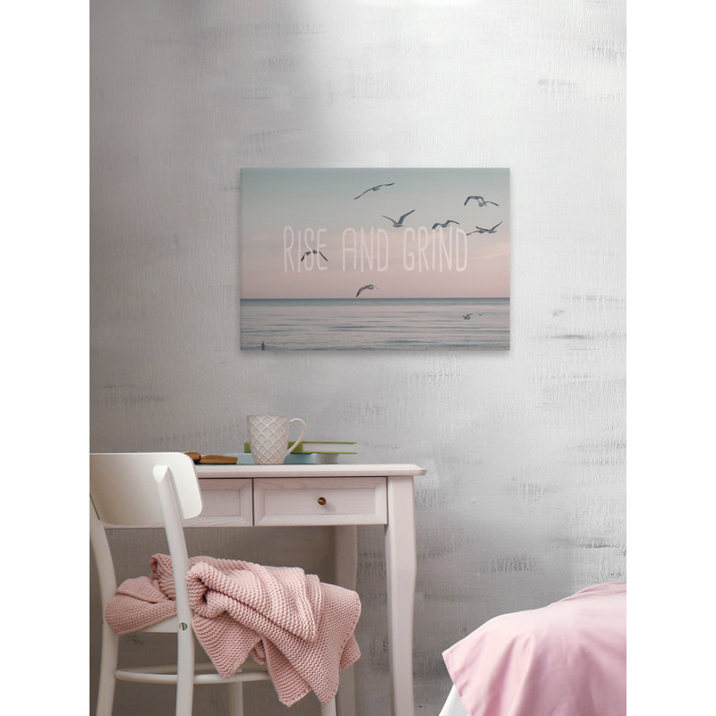 «Rise and Grind», reproduction d'impression sur toile tendue, H 40 po x l 60 po x P 1,5 po