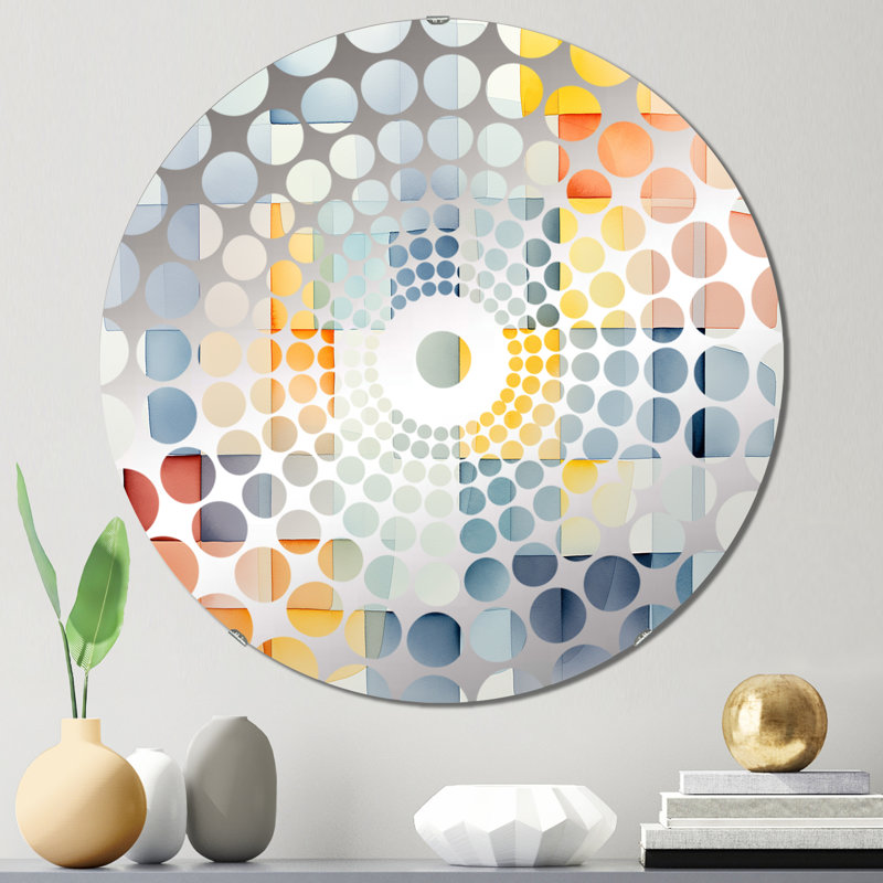 Anavela - Miroir décoratif à cercles concentriques, 23,6 po x 23,6 po