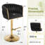 Ensemble de 4 tabourets de bar pivotants 360 ° en velours, tabouret de bar moderne à hauteur de comptoir réglable avec repose-pieds et tabourets élégants pour comptoir de cuisine-294579496-299650925