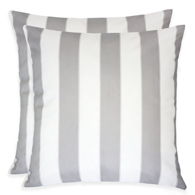 Striped Outdoor Reversible Throw Pillow