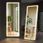 Miroir de plancher rectangulaire en métal Hameed-1299266082
