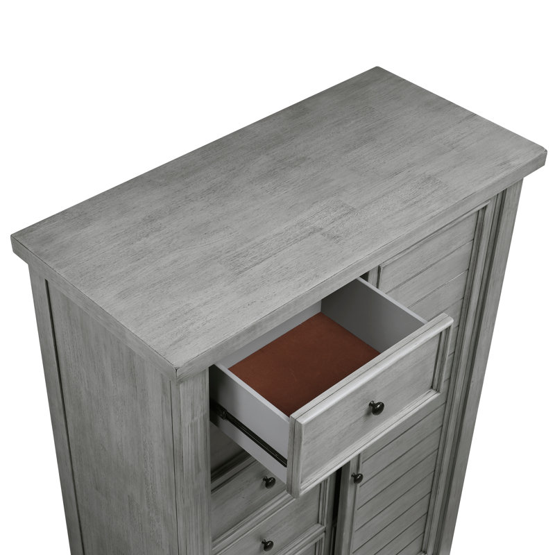 Armoire-penderie Wellington moderne et contemporaine de 46 po à portes coulissantes, Naturel