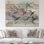 Silhouettes de vol d'oiseaux sur fond pastel I - reproduction d'art sur bois sans cadre