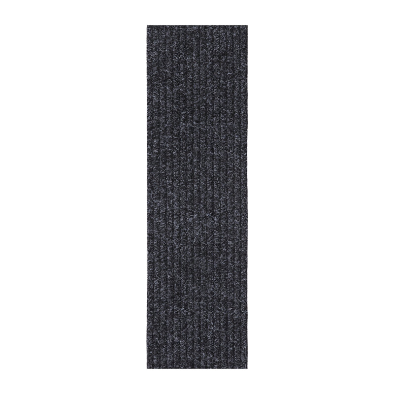 Solid Rubberback Carpet Stair Treads, Black