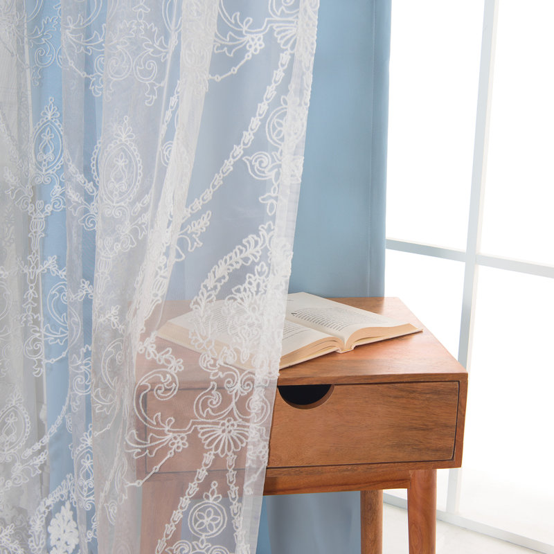 Portishead Room Darkening Curtain, 52" W x 84" L, Sky Blue