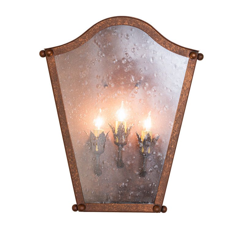 14" Wide Austin 3 Light Wall Sconce, 16.5" H x 14" W x 6" D