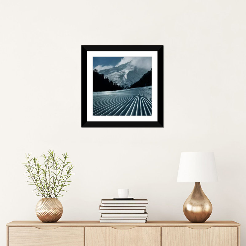 «Ski Tracks», impression sur toile, Black Framed Fine Art Paper, H 16 po x l 16 po x P 1 po