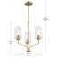 Celino Three-Light Chandelier with Clear Glass-1672262633-1672262615-1672262612