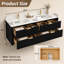 Meuble-lavabo double 60 po avec plateau en acrylique 60 po