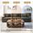 3 - Piece Upholstered Camel Chenille Modular Sectional Sofa with Armrests & Throw Pillows-502441077