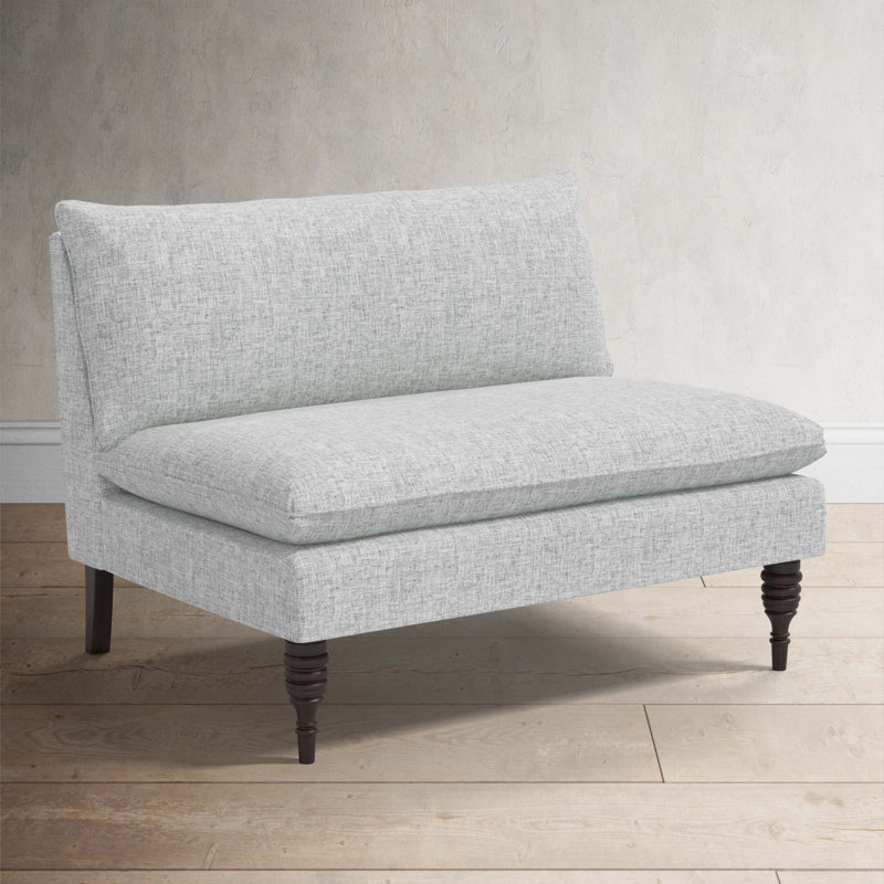 Varick Upholstered 47'' Settee, Zuma Pumice Textured Linen