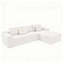 Siège modulaire 104,3 x 68,9 po, canapé compressé rembourré pour salon, chambre à coucher, appartement, aucun assemblage requis, combinaison gratuite de 2 pièces, tissu en velours côtelé moelleux-1327196187-1327196177